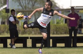 Durante o durante o treino desta manh no CT Joaquim Grava, no Parque Ecolgico do Tiete. O prximo jogo da equipe ser amanh, domingo, dia 17/11, contra o Vasco/RJ, no estdio do Pacaembu, vlido pela 35 rodada do Campeonato Brasileiro de 2013