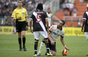 Durante a partida entre Corinthians x Vasco da Gama, realizada esta tarde no estdio do Pacaembu, vlida pela 35 rodada do Campeonato Brasileiro de 2013