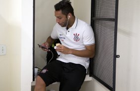 Nos vestirios antes da partida entre Corinthians x Vasco da Gama, realizada esta tarde no estdio do Pacaembu, vlida pela 35 rodada do Campeonato Brasileiro de 2013