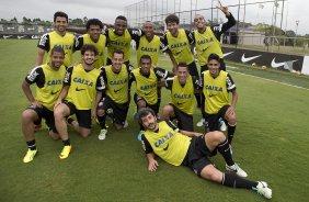 Durante o treino desta tarde no CT Joaquim Grava, no Parque Ecolgico do Tiete. O prximo jogo da equipe ser domingo, dia 24/11, contra o Flamengo, no estdio do Maracan, vlido pela 36 rodada do Campeonato Brasileiro de 2013