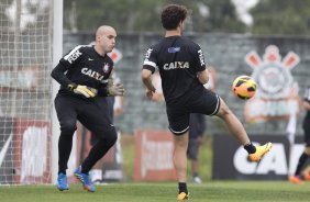 Durante o treino desta tarde no CT Joaquim Grava, no Parque Ecológico do Tiete. O próximo jogo da equipe será domingo, dia 24/11, contra o Flamengo, no estádio do Maracanã, válido pela 36ª rodada do Campeonato Brasileiro de 2013