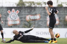 Durante o treino desta tarde no CT Joaquim Grava, no Parque Ecolgico do Tiete. O prximo jogo da equipe ser domingo, dia 24/11, contra o Flamengo, no estdio do Maracan, vlido pela 36 rodada do Campeonato Brasileiro de 2013