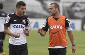 Durante o treino desta manh no CT Joaquim Grava, no Parque Ecolgico do Tiete. O prximo jogo da equipe ser amanh, domingo, dia 24/11, contra o Flamengo, no estdio do Maracan, vlido pela 36 rodada do Campeonato Brasileiro de 2013