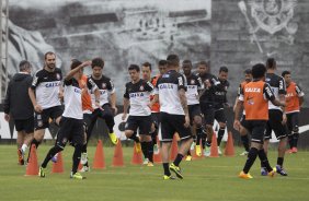 Durante o treino desta manhã no CT Joaquim Grava, no Parque Ecológico do Tiete. O próximo jogo da equipe será amanhã, domingo, dia 24/11, contra o Flamengo, no estádio do Maracanã, válido pela 36ª rodada do Campeonato Brasileiro de 2013