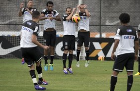 Durante o treino desta manh no CT Joaquim Grava, no Parque Ecolgico do Tiete. O prximo jogo da equipe ser amanh, domingo, dia 24/11, contra o Flamengo, no estdio do Maracan, vlido pela 36 rodada do Campeonato Brasileiro de 2013