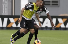 Durante o treino desta manh no CT Joaquim Grava, no Parque Ecolgico do Tiete. O prximo jogo da equipe ser sbado, dia 30/11, contra o Internacional/RS, no estdio do Maracan, vlido pela 37 rodada do Campeonato Brasileiro de 2013