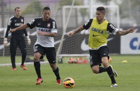 Durante o treino desta manh no CT Joaquim Grava, no Parque Ecolgico do Tiete. O prximo jogo da equipe ser sbado, dia 30/11, contra o Internacional/RS, no estdio do Maracan, vlido pela 37 rodada do Campeonato Brasileiro de 2013