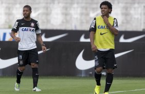 Durante o treino desta manh no CT Joaquim Grava, no Parque Ecolgico do Tiete. O prximo jogo da equipe ser sbado, dia 30/11, contra o Internacional/RS, no estdio do Maracan, vlido pela 37 rodada do Campeonato Brasileiro de 2013