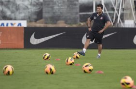Durante o treino desta tarde no CT Joaquim Grava, no Parque Ecológico do Tiete. O próximo jogo da equipe será sábado, dia 30/11, contra o Internacional/RS, no estádio do Maracanã, válido pela 37ª rodada do Campeonato Brasileiro de 2013