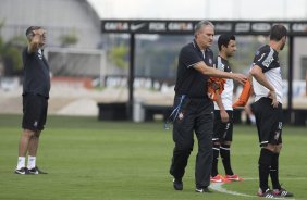 Durante o treino desta tarde no CT Joaquim Grava, no Parque Ecológico do Tiete. O próximo jogo da equipe será sábado, dia 30/11, contra o Internacional/RS, no estádio do Maracanã, válido pela 37ª rodada do Campeonato Brasileiro de 2013