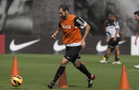 Durante o treino desta tarde no CT Joaquim Grava, no Parque Ecológico do Tiete. O próximo jogo da equipe será sábado, dia 30/11, contra o Internacional/RS, no estádio do Maracanã, válido pela 37ª rodada do Campeonato Brasileiro de 2013
