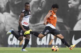 Durante o treino desta tarde no CT Joaquim Grava, no Parque Ecológico do Tiete. O próximo jogo da equipe será sábado, dia 30/11, contra o Internacional/RS, no estádio do Maracanã, válido pela 37ª rodada do Campeonato Brasileiro de 2013