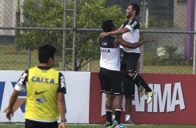 Durante o treino desta tarde no CT Joaquim Grava, no Parque Ecológico do Tiete. O próximo jogo da equipe será amanhã, sábado, dia 30/11, contra o Internacional/RS, no estádio do Maracanã, válido pela 37ª rodada do Campeonato Brasileiro de 2013