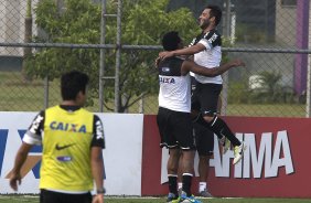 Durante o treino desta tarde no CT Joaquim Grava, no Parque Ecolgico do Tiete. O prximo jogo da equipe ser amanh, sbado, dia 30/11, contra o Internacional/RS, no estdio do Maracan, vlido pela 37 rodada do Campeonato Brasileiro de 2013