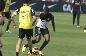 Durante o treino desta tarde no CT Joaquim Grava, no Parque Ecológico do Tiete. O próximo jogo da equipe será amanhã, sábado, dia 30/11, contra o Internacional/RS, no estádio do Maracanã, válido pela 37ª rodada do Campeonato Brasileiro de 2013
