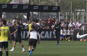 Durante o treino desta tarde no CT Joaquim Grava, no Parque Ecolgico do Tiete. O prximo jogo da equipe ser amanh, sbado, dia 30/11, contra o Internacional/RS, no estdio do Maracan, vlido pela 37 rodada do Campeonato Brasileiro de 2013