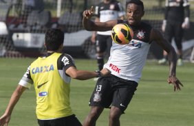 Durante o treino desta tarde no CT Joaquim Grava, no Parque Ecológico do Tiete. O próximo jogo da equipe será amanhã, sábado, dia 30/11, contra o Internacional/RS, no estádio do Maracanã, válido pela 37ª rodada do Campeonato Brasileiro de 2013