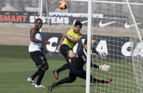 Durante o treino desta tarde no CT Joaquim Grava, no Parque Ecológico do Tiete. O próximo jogo da equipe será amanhã, sábado, dia 30/11, contra o Internacional/RS, no estádio do Maracanã, válido pela 37ª rodada do Campeonato Brasileiro de 2013