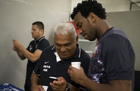 Nos vestirios antes da partida entre Corinthians x Internacional/RS, realizada esta noite no estdio do Pacaembu, vlida pela 37 rodada do Campeonato Brasileiro de 2013