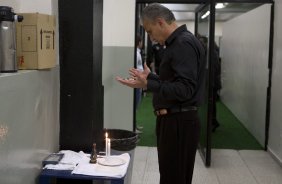 Nos vestirios antes da partida entre Corinthians x Internacional/RS, realizada esta noite no estdio do Pacaembu, vlida pela 37 rodada do Campeonato Brasileiro de 2013