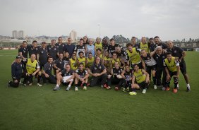 Durante o treino desta tarde no CT Joaquim Grava, no Parque Ecolgico do Tiete. O prximo jogo da equipe ser sbado, dia 07/12, contra o Nautico/PE, na Arena Pernambuco, vlido pela 38 rodada do Campeonato Brasileiro de 2013