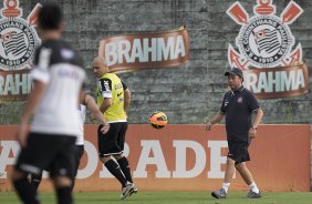 Durante o treino desta tarde no CT Joaquim Grava, no Parque Ecolgico do Tiete. O prximo jogo da equipe ser sbado, dia 07/12, contra o Nautico/PE, na Arena Pernambuco, vlido pela 38 rodada do Campeonato Brasileiro de 2013