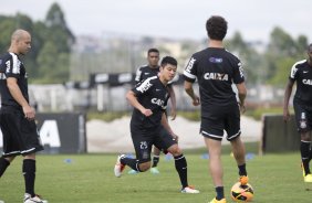 Durante o treino desta manh no CT Joaquim Grava, no Parque Ecolgico do Tiete. O prximo jogo da equipe ser amanh, sbado, dia 07/12, contra o Nautico/PE, na Arena Pernambuco, vlido pela 38 rodada do Campeonato Brasileiro de 2013