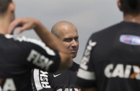 Durante o treino desta manh no CT Joaquim Grava, no Parque Ecolgico do Tiete. O prximo jogo da equipe ser amanh, sbado, dia 07/12, contra o Nautico/PE, na Arena Pernambuco, vlido pela 38 rodada do Campeonato Brasileiro de 2013