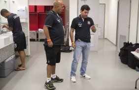 Nos vestiários antes da partida entre Nautico/PE x Corinthians, realizada esta noite na Arena Pernambuco, válida pela 38ª rodada do Campeonato Brasileiro de 2013