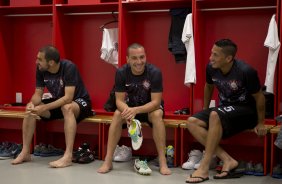 Nos vestiários antes da partida entre Nautico/PE x Corinthians, realizada esta noite na Arena Pernambuco, válida pela 38ª rodada do Campeonato Brasileiro de 2013