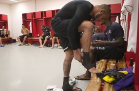 Nos vestiários antes da partida entre Nautico/PE x Corinthians, realizada esta noite na Arena Pernambuco, válida pela 38ª rodada do Campeonato Brasileiro de 2013