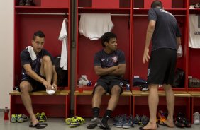 Nos vestiários antes da partida entre Nautico/PE x Corinthians, realizada esta noite na Arena Pernambuco, válida pela 38ª rodada do Campeonato Brasileiro de 2013