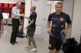 Nos vestiários antes da partida entre Nautico/PE x Corinthians, realizada esta noite na Arena Pernambuco, válida pela 38ª rodada do Campeonato Brasileiro de 2013