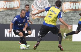 Durante o treino desta manh no CT Joaquim Grava, zona leste de So Paulo. O prximo jogo da equipe ser dia 19/01, contra a Portuguesa, no estdio do Caninde, jogo vlido pela primeira rodada do Campeonato Paulista 2014