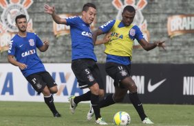 Durante o treino desta manh no CT Joaquim Grava, zona leste de So Paulo. O prximo jogo da equipe ser dia 19/01, contra a Portuguesa, no estdio do Caninde, jogo vlido pela primeira rodada do Campeonato Paulista 2014