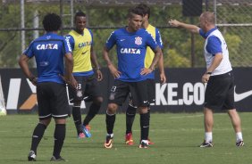 Durante o treino desta manh no CT Joaquim Grava, zona leste de So Paulo. O prximo jogo da equipe ser dia 19/01, contra a Portuguesa, no estdio do Caninde, jogo vlido pela primeira rodada do Campeonato Paulista 2014