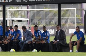 Durante o treino desta manh no CT Joaquim Grava, zona leste de So Paulo. O prximo jogo da equipe ser dia 19/01, contra a Portuguesa, no estdio do Caninde, jogo vlido pela primeira rodada do Campeonato Paulista 2014