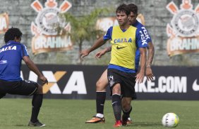 Durante o treino desta manh no CT Joaquim Grava, zona leste de So Paulo. O prximo jogo da equipe ser dia 19/01, contra a Portuguesa, no estdio do Caninde, jogo vlido pela primeira rodada do Campeonato Paulista 2014