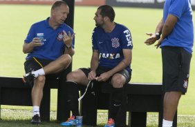 Durante o treino desta manh no CT Joaquim Grava, zona leste de So Paulo. O prximo jogo da equipe ser dia 19/01, contra a Portuguesa, no estdio do Caninde, jogo vlido pela primeira rodada do Campeonato Paulista 2014