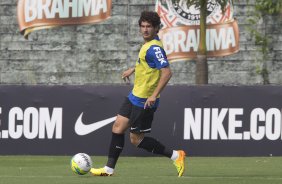 Durante o treino desta manh no CT Joaquim Grava, zona leste de So Paulo. O prximo jogo da equipe ser dia 19/01, contra a Portuguesa, no estdio do Caninde, jogo vlido pela primeira rodada do Campeonato Paulista 2014