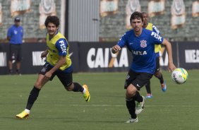 Durante o treino desta manh no CT Joaquim Grava, zona leste de So Paulo. O prximo jogo da equipe ser dia 19/01, contra a Portuguesa, no estdio do Caninde, jogo vlido pela primeira rodada do Campeonato Paulista 2014