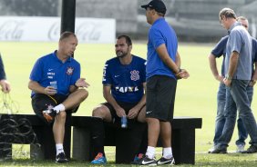 Durante o treino desta manh no CT Joaquim Grava, zona leste de So Paulo. O prximo jogo da equipe ser dia 19/01, contra a Portuguesa, no estdio do Caninde, jogo vlido pela primeira rodada do Campeonato Paulista 2014