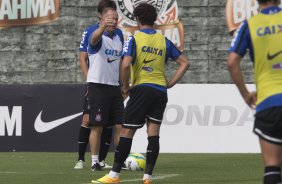 Durante o treino desta manh no CT Joaquim Grava, zona leste de So Paulo. O prximo jogo da equipe ser dia 19/01, contra a Portuguesa, no estdio do Caninde, jogo vlido pela primeira rodada do Campeonato Paulista 2014