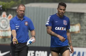 Durante o treino desta manh no CT Joaquim Grava, zona leste de So Paulo. O prximo jogo da equipe ser dia 19/01, contra a Portuguesa, no estdio do Caninde, jogo vlido pela primeira rodada do Campeonato Paulista 2014