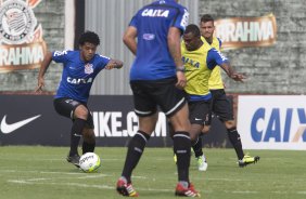 Durante o treino desta manh no CT Joaquim Grava, zona leste de So Paulo. O prximo jogo da equipe ser dia 19/01, contra a Portuguesa, no estdio do Caninde, jogo vlido pela primeira rodada do Campeonato Paulista 2014