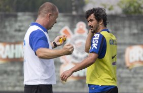 Durante o treino desta manh no CT Joaquim Grava, zona leste de So Paulo. O prximo jogo da equipe ser dia 19/01, contra a Portuguesa, no estdio do Caninde, jogo vlido pela primeira rodada do Campeonato Paulista 2014