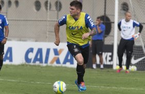 Durante o treino desta manh no CT Joaquim Grava, zona leste de So Paulo. O prximo jogo da equipe ser dia 19/01, contra a Portuguesa, no estdio do Caninde, jogo vlido pela primeira rodada do Campeonato Paulista 2014