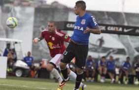 Durante o jogo treino contra o Red Bull esta tarde no CT Joaquim Grava, zona leste de So Paulo. O prximo jogo da equipe ser dia 19/01, contra a Portuguesa, no estdio do Caninde, jogo vlido pela primeira rodada do Campeonato Paulista 2014