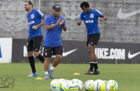 Durante o jogo treino contra o Red Bull esta tarde no CT Joaquim Grava, zona leste de So Paulo. O prximo jogo da equipe ser dia 19/01, contra a Portuguesa, no estdio do Caninde, jogo vlido pela primeira rodada do Campeonato Paulista 2014