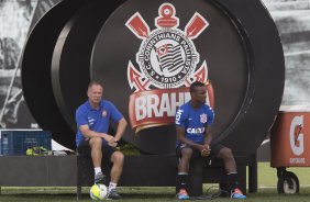 Durante o jogo treino contra o Red Bull esta tarde no CT Joaquim Grava, zona leste de So Paulo. O prximo jogo da equipe ser dia 19/01, contra a Portuguesa, no estdio do Caninde, jogo vlido pela primeira rodada do Campeonato Paulista 2014